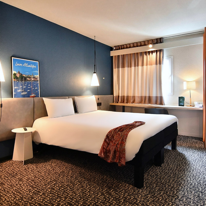 Chambre double de l'hôtel Ibis Nantes Saint-Herblain
