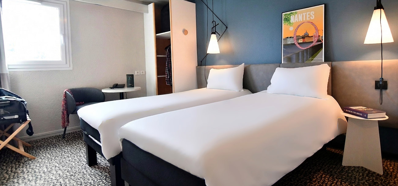 Chambre Twin de l'hôtel Ibis Nantes Saint-Herblain